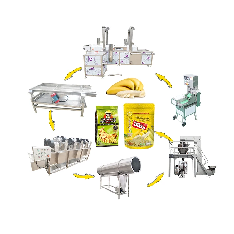 LONKIA Industrial high quality fried banana chips production line