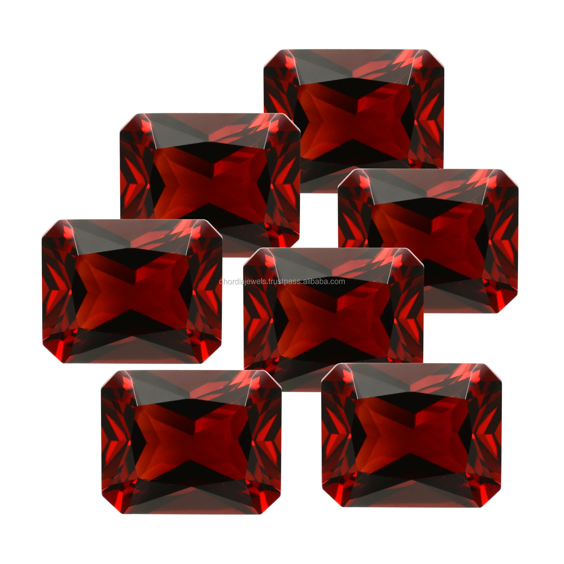 Wholesale Supplier Gemstone Red Garnet Stone 5x3mm to 14x10mm Octagon Cut Loose Gemstone Natural Garnet for Jewelry Making