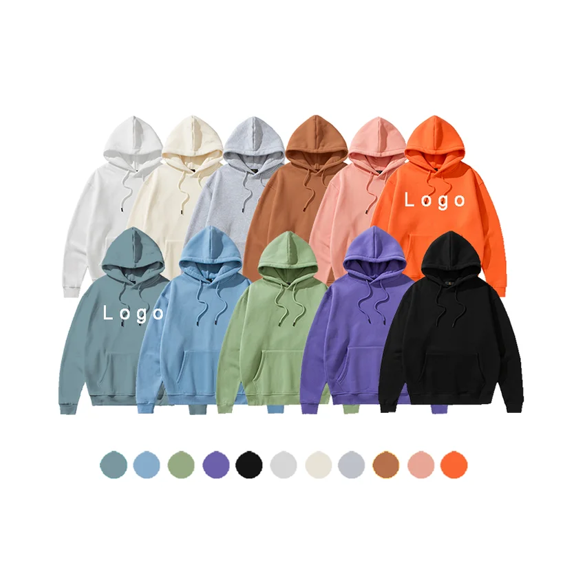 Costom Many Colors  Logo Oversize Pullover Plain Blank Hoodies Sweatshirt Hoodies For Men