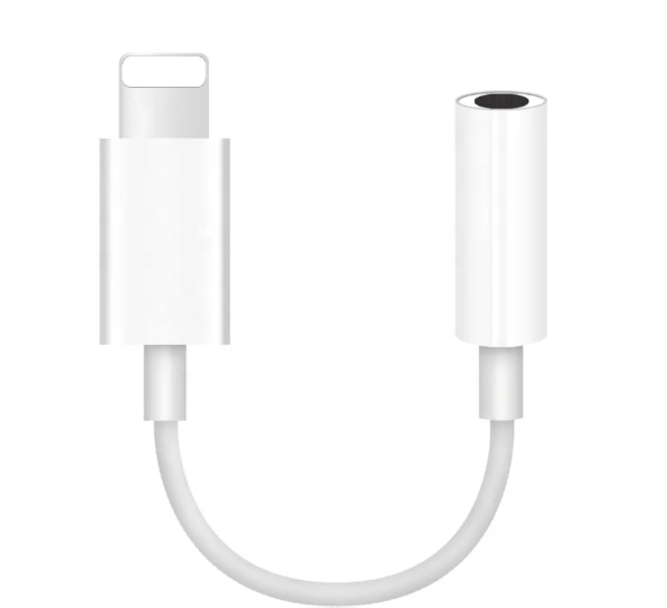Hot Selling For Lightning to 3.5mm headphone jack adapter AUX cable for iPhone IOS
