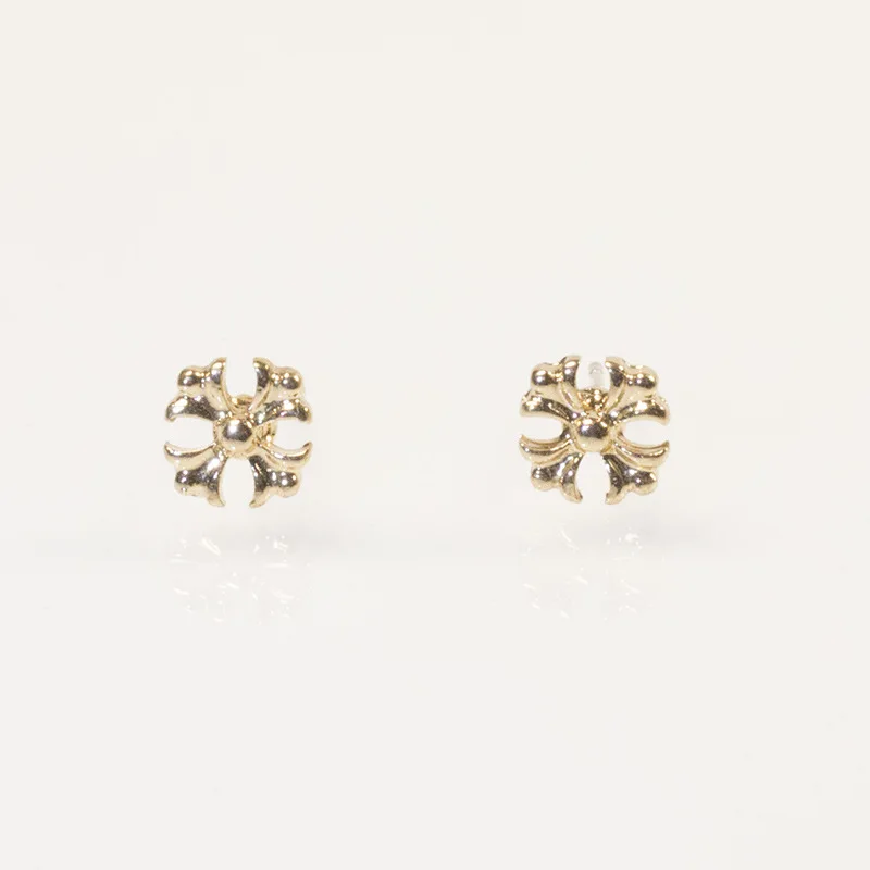 Elegant Simple Tiny Cross Gold Tone Stud Earring Buy Cross Stud
