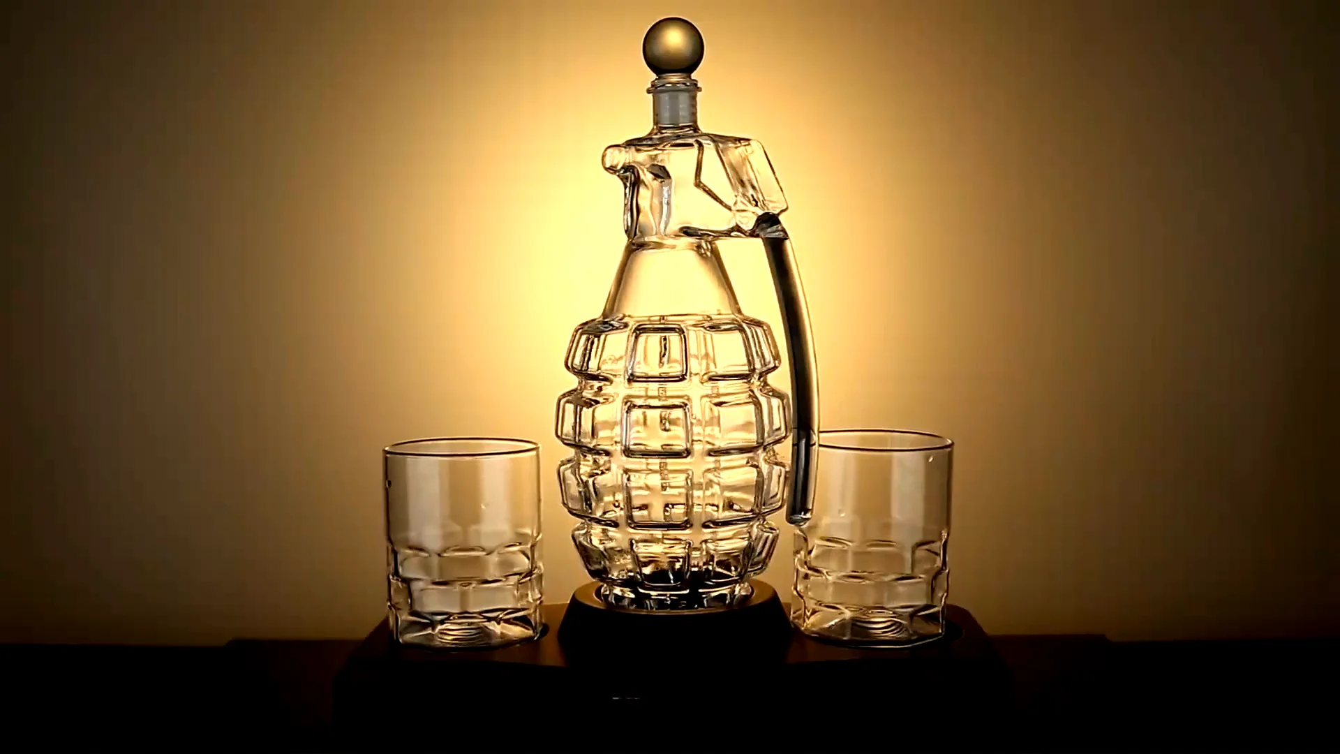 Whiskey Decanter Set Grenade Shaped Liquor Decanter