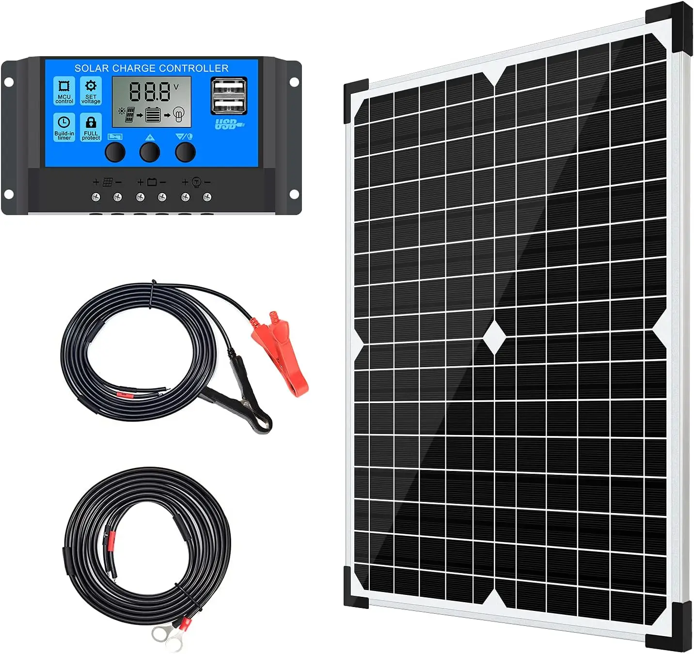 A Grade Mono Small Solar Panel 12v 18v 5w 10w 20w 30w 40w 50w 80 100w 150w Monocrystalline Mini Solar Panel for Light Fan Camera
