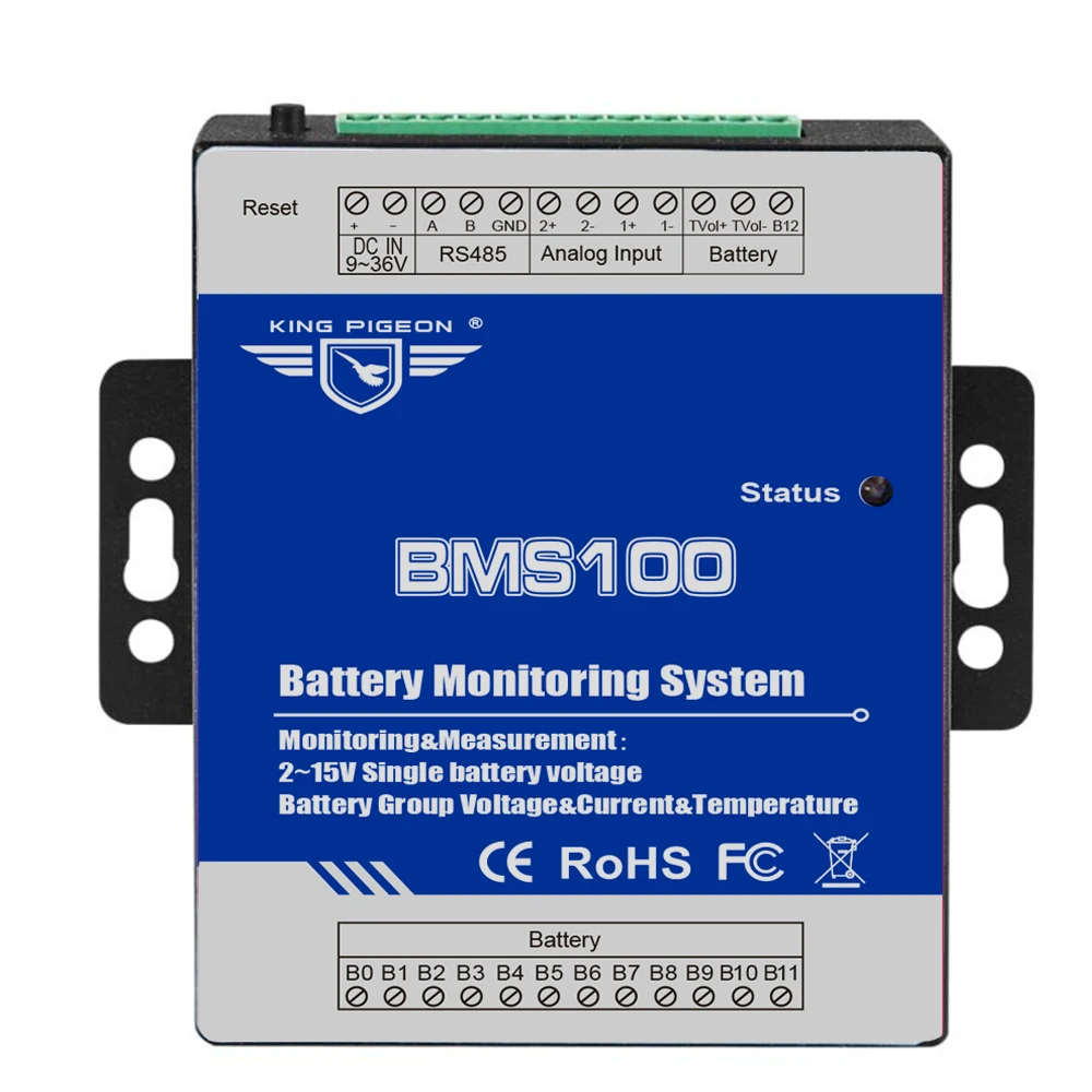 Voltage Monitoring With Rs485/ain Battery Management System Bms100
