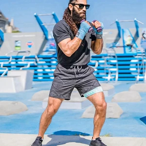 High Quality Mens Boxer Shorts Underwear Training Shorts 2 in 1 Sport Shorts Men