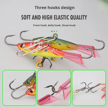 Cheery 10g 16g Metal Vibrating Ice Fishing Winter Bait Balanced Fish Jig Vib Iron Plate Freshwater Casting Trout Lures HJV07 – Metal Jig – view 2