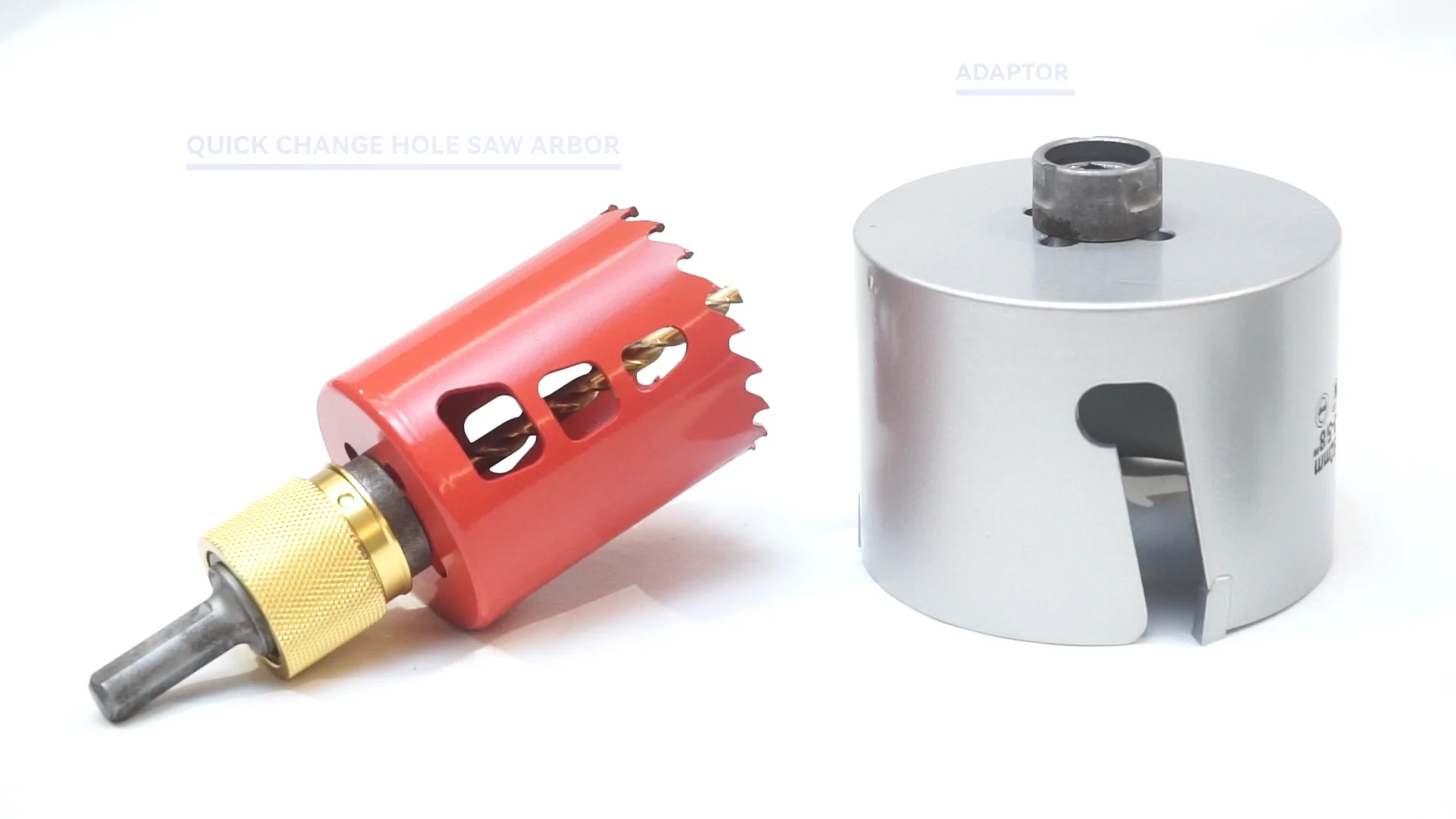 Quick Change Hole Saw Mandrel With 3/8 Inch Hex Shank Quick Change