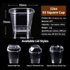 Tazza quadrata calibro 93mm - 12oz con coperchio (3 stili)
