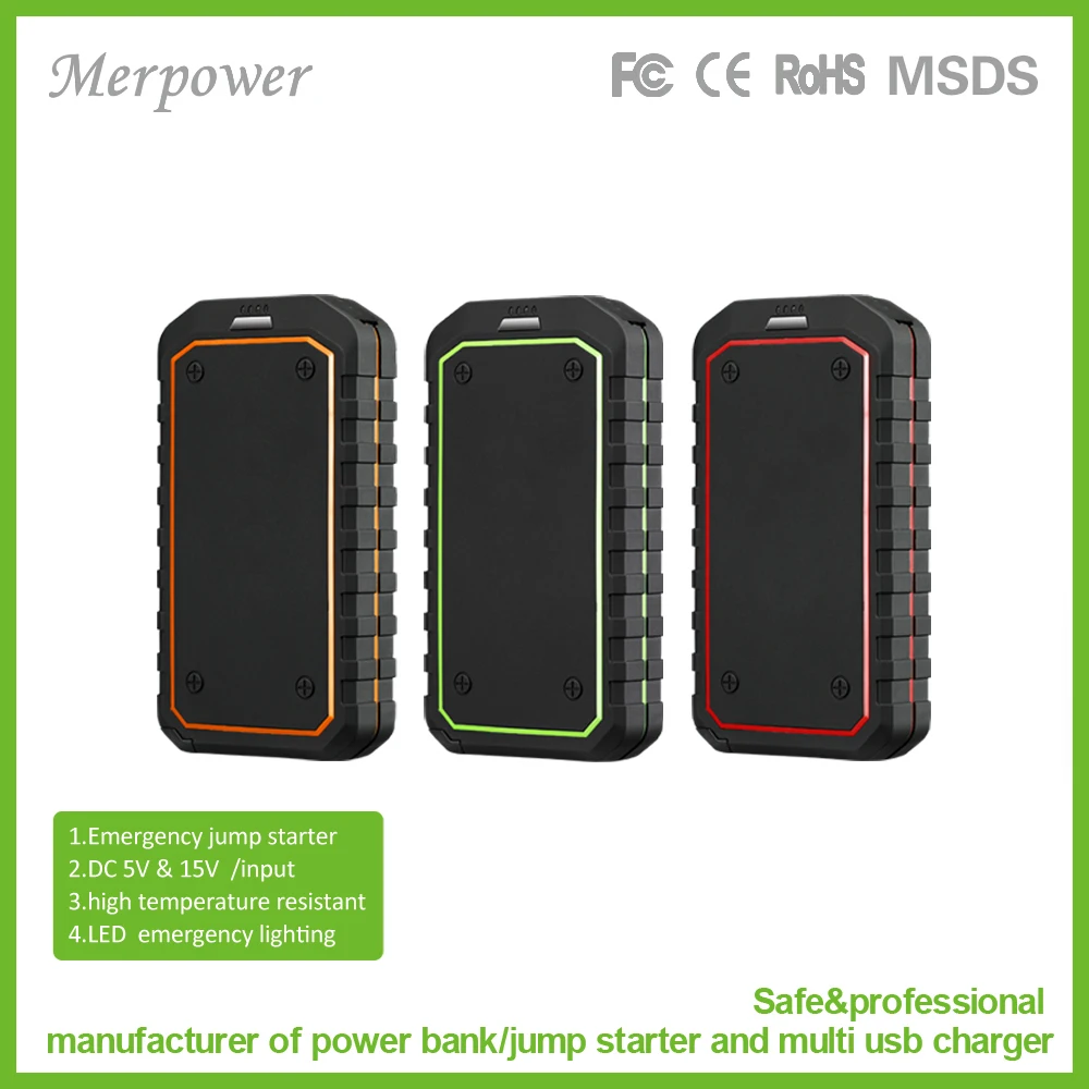 Оптовая продажа аварийный 12 В в многофункциональный автомобиль прыжок стартер 10000 мАч для автомобиля старт светодио дный свет