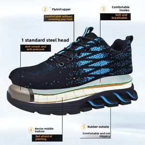 Work Safety Shoes with Steel for Kevlar Plate Composite Toe for Industrial Construction Upper for Winter Factory Use