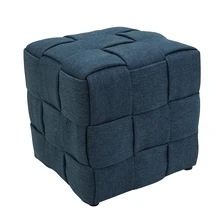Handmade Creative Woven Stool square Pouf Ottoman Stools