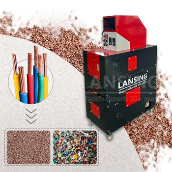 Lansing 40Kg/h Waste Copper Wire Recycling Low Price Automatic Metal Recycling Machine Scrap Copper Wire Granulator Machine