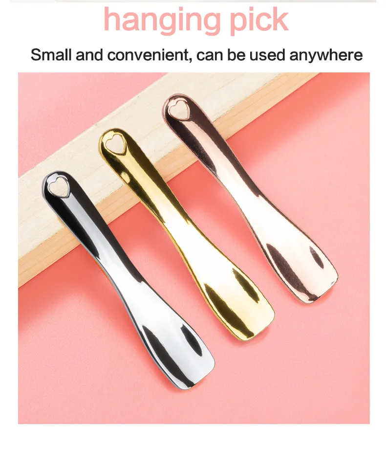 Wholesale Metal Spatula Mini Facial Cosmetic Eye Cream Mixing Spatula