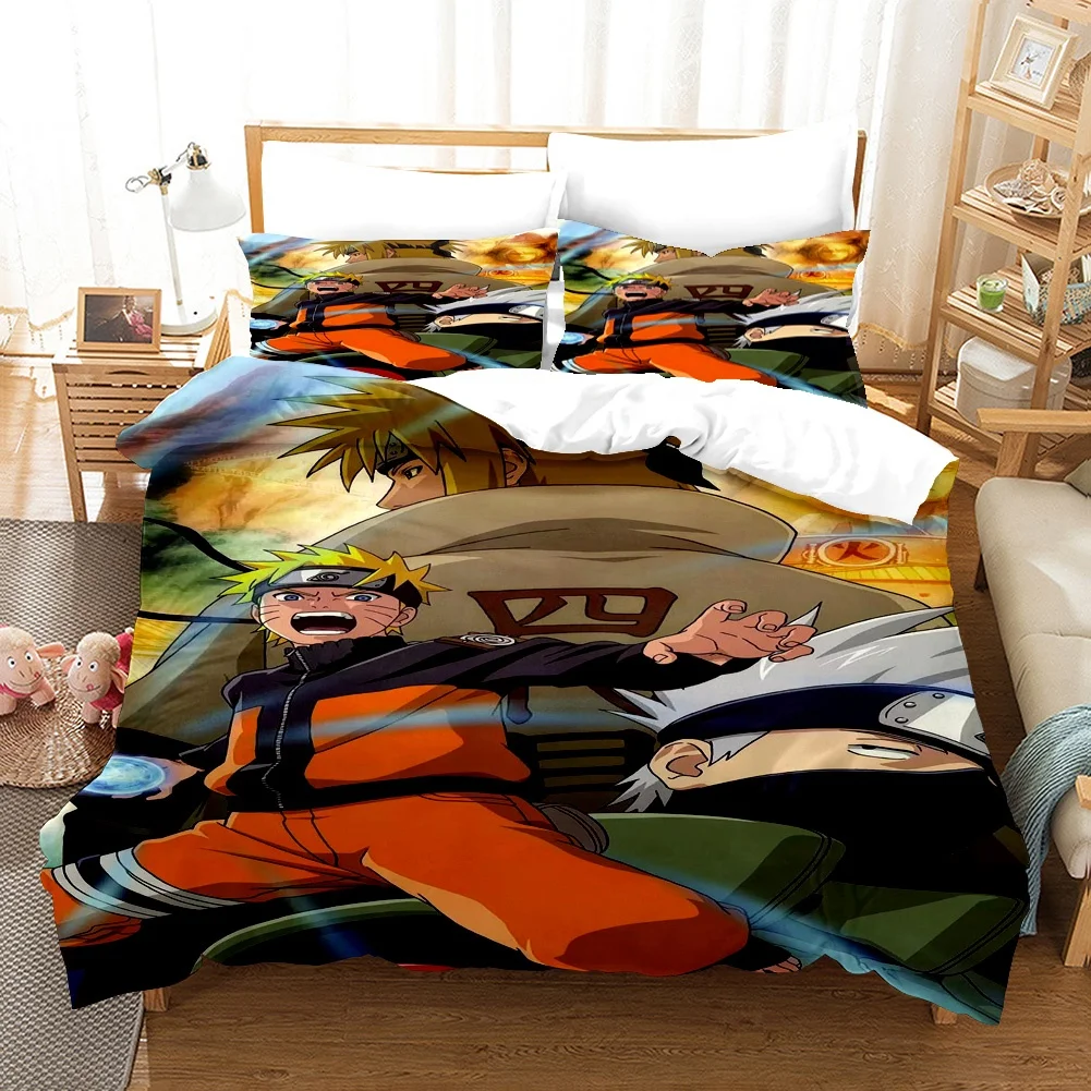 Kakashi  and Other Characters of Fire Shadow Bedding Set 3Pcs Bedsheet Wholesale Duvet Cover Quilt Bedding Cover