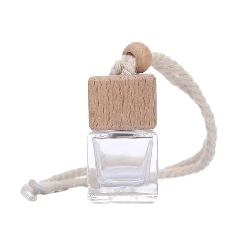 Wholesale Fancy Square Shape Car Diffuser Bottle Hanging Empty Car Perfume Bottle 8ml