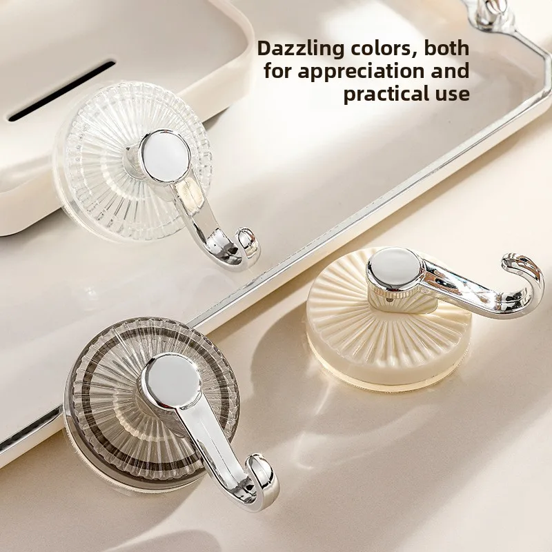 Strong Nail-free Suction Cup Hook Non-perforated Removable Seamless Toilet Wall Door Towel Hook