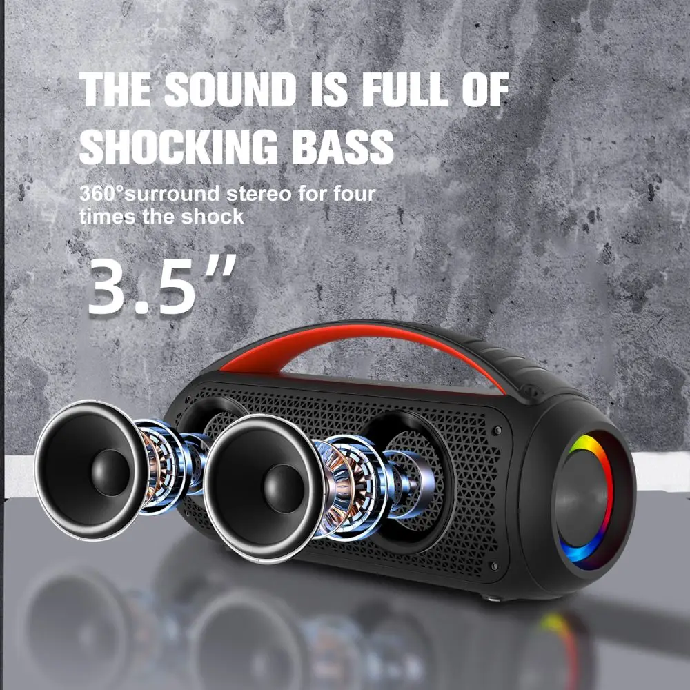 BKK IPX5 Waterproof Portable Bluetooth Speaker - Rechargeable