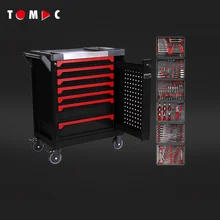 TOMAC 7-Drawer Heavy Duty Tool Cabinet with Tools Large Rolling Cabinet, Includes 258PCS Tools in 6 Drawers