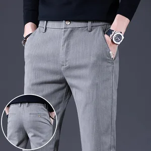 Casual Pants for Men Autumn and Winter Versatile Stretch Slim Fit Korean Version of the Trend New Straight Business Long Pants