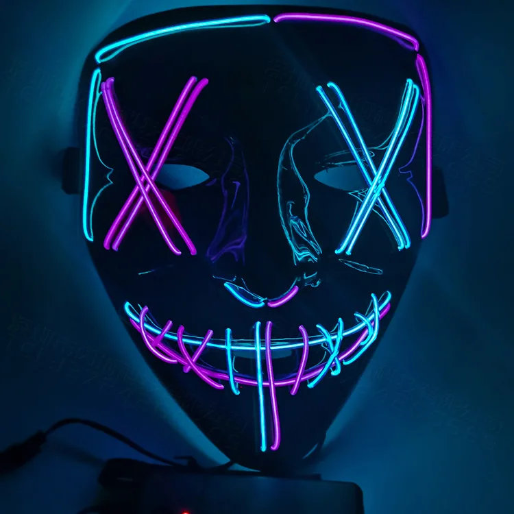 Halloween Scary Led Mask Led Purge Mask Led Light Up Mask For Halloween ...