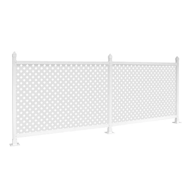 Tianjie  PVC Vinyl  Lattice Fence Panels Diamond Lattice Fence for Yard