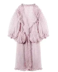 Fashion Women Polka Dot Pink Dress Casual Loose Fit  Lady Street Wear Colors Optional Comfortable Light Vacation Outfit