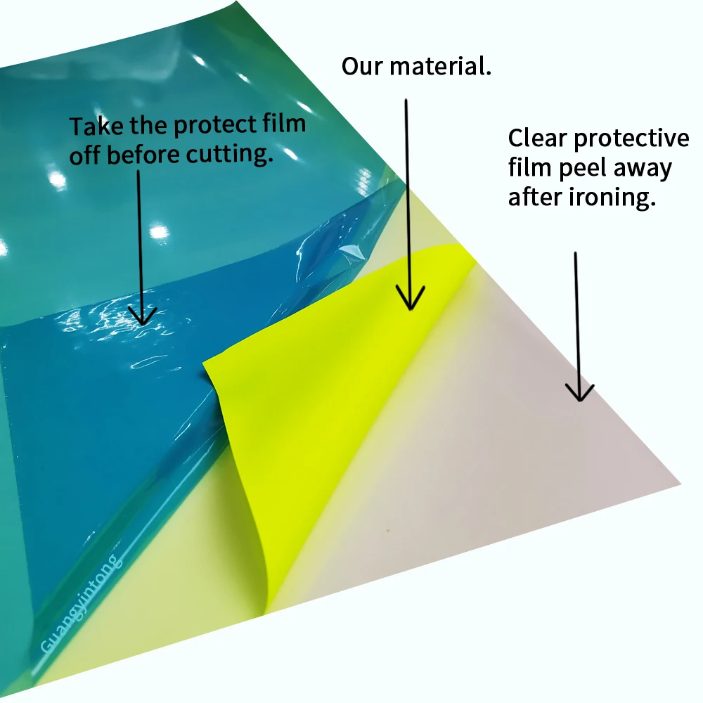 Guangyintong Pu Neon Series Heat Transfer Vinyl Easy Weed Htv Vinil