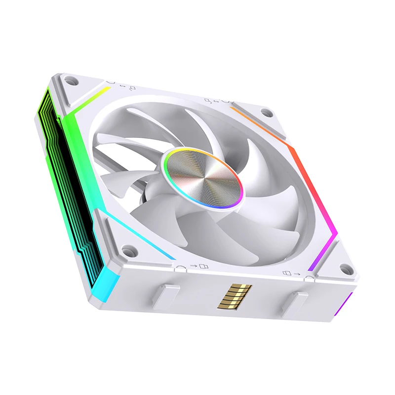 LOVINGCOOL Ventola LED ARGB 120mm Per PC - Nera, Cuscinetto Fluido, 2500 RPM, 35 CFM - Confezione Da 1