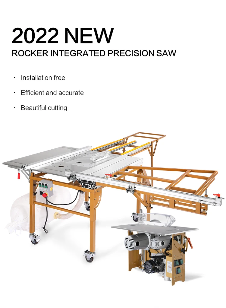 Zhongshan Jzy Jt9d Sliding Table Saw Machine Woodworking Dust Free