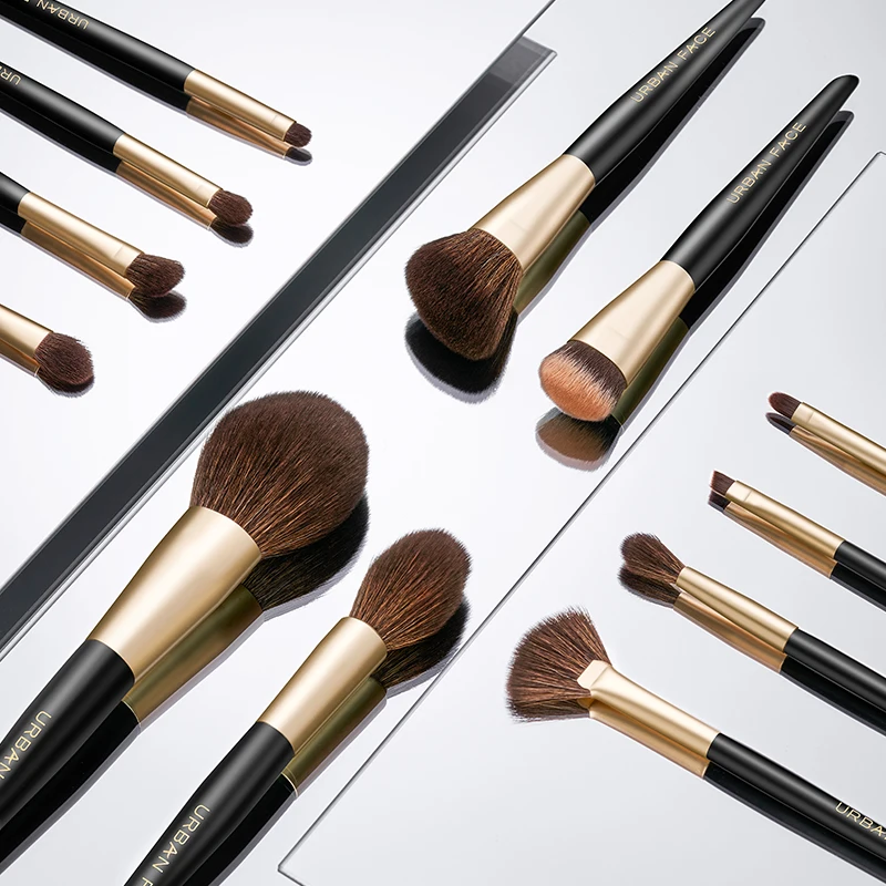 Alliteqwe Make-up Pinselset, 14 Stück, Roségold – Synthetische Borsten Für Foundation, Lidschatten & Mehr