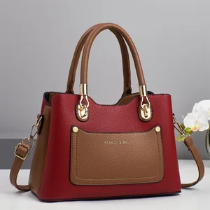 New Splicing Large Capacity Handbag, Simple Shoulder Bag, Versatile Crossbody Handbag for Women