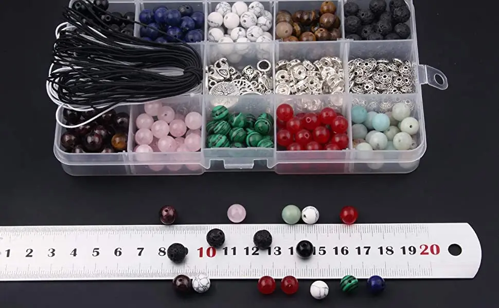 Runteng 418 Pcs 8mm Crystal Beads For Jewelry Making Natural Stone