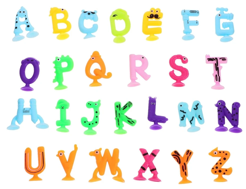 Suction Cup Letters Toys,Cute Animal Alphabet Colorful Uppercase ...