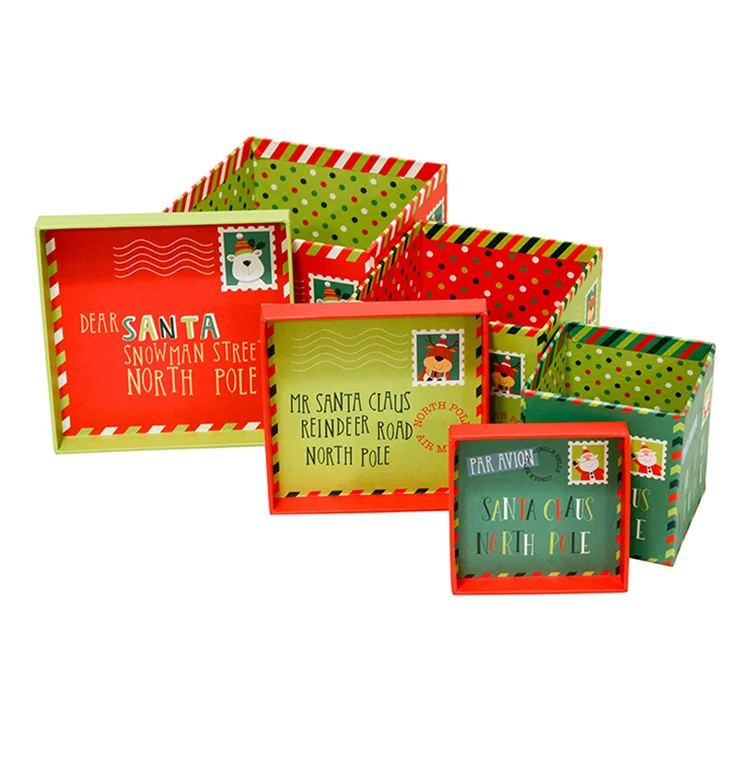 Large Stackable Decorative Gift Boxes Present Hamper Christmas Gift Box