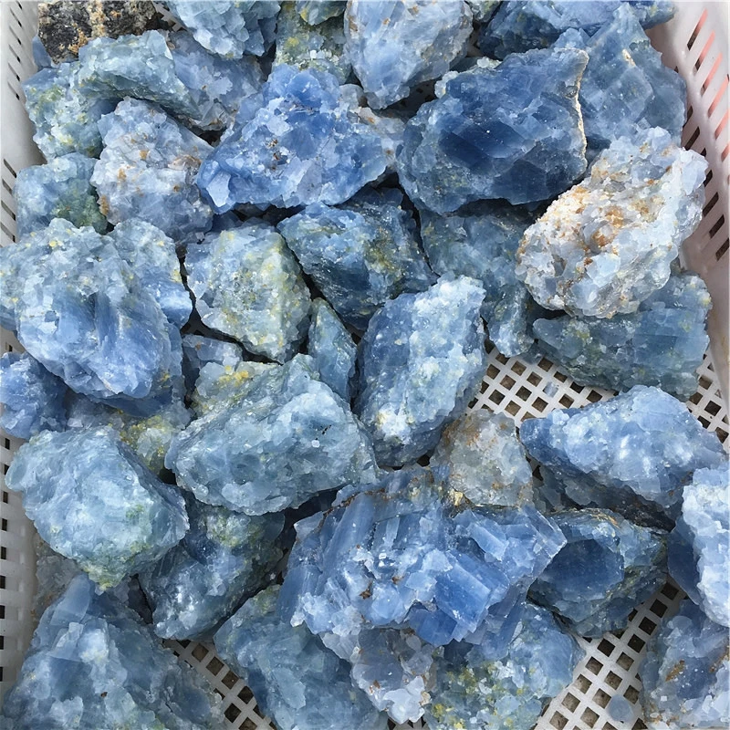 Cristalli Naturali Celestite - Cluster Di Cristallo Blu Per Meditazione, Decorazione E Cristalloterapia