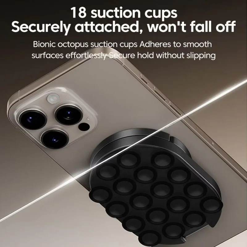 Hands Free Magnetic Suction Mirror Window Phone Holder, Sticky Grip Double Sided Mount for iPhone