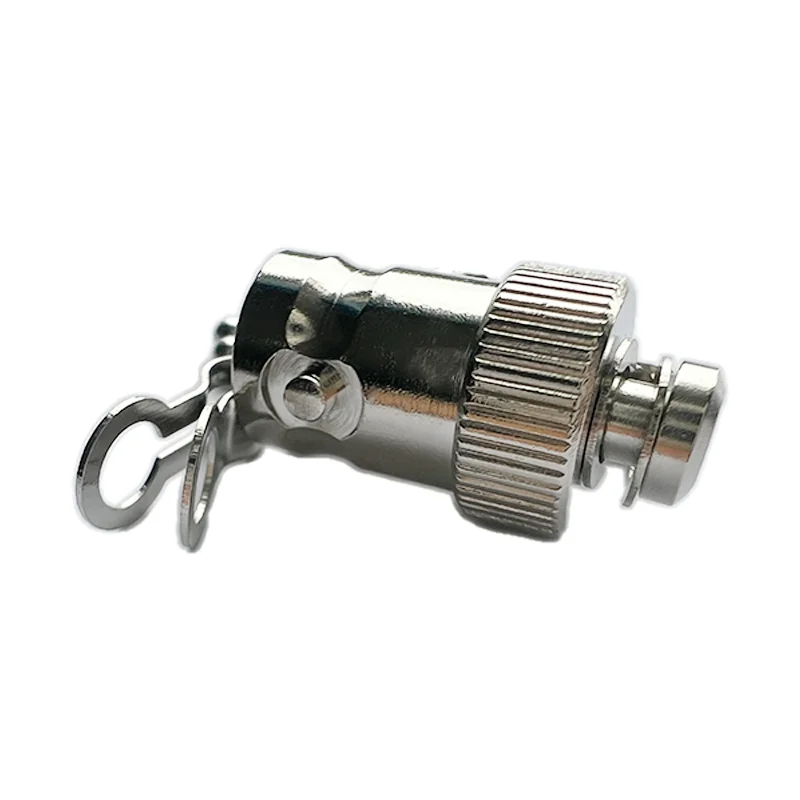 product hot sale bnc dust cap with chain copper nickel plated bnc female cap with chain-1