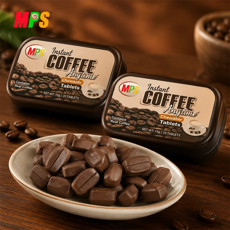 Grain Coffee Shape Chewable Tablet Candy in Box - Assorted Fruity