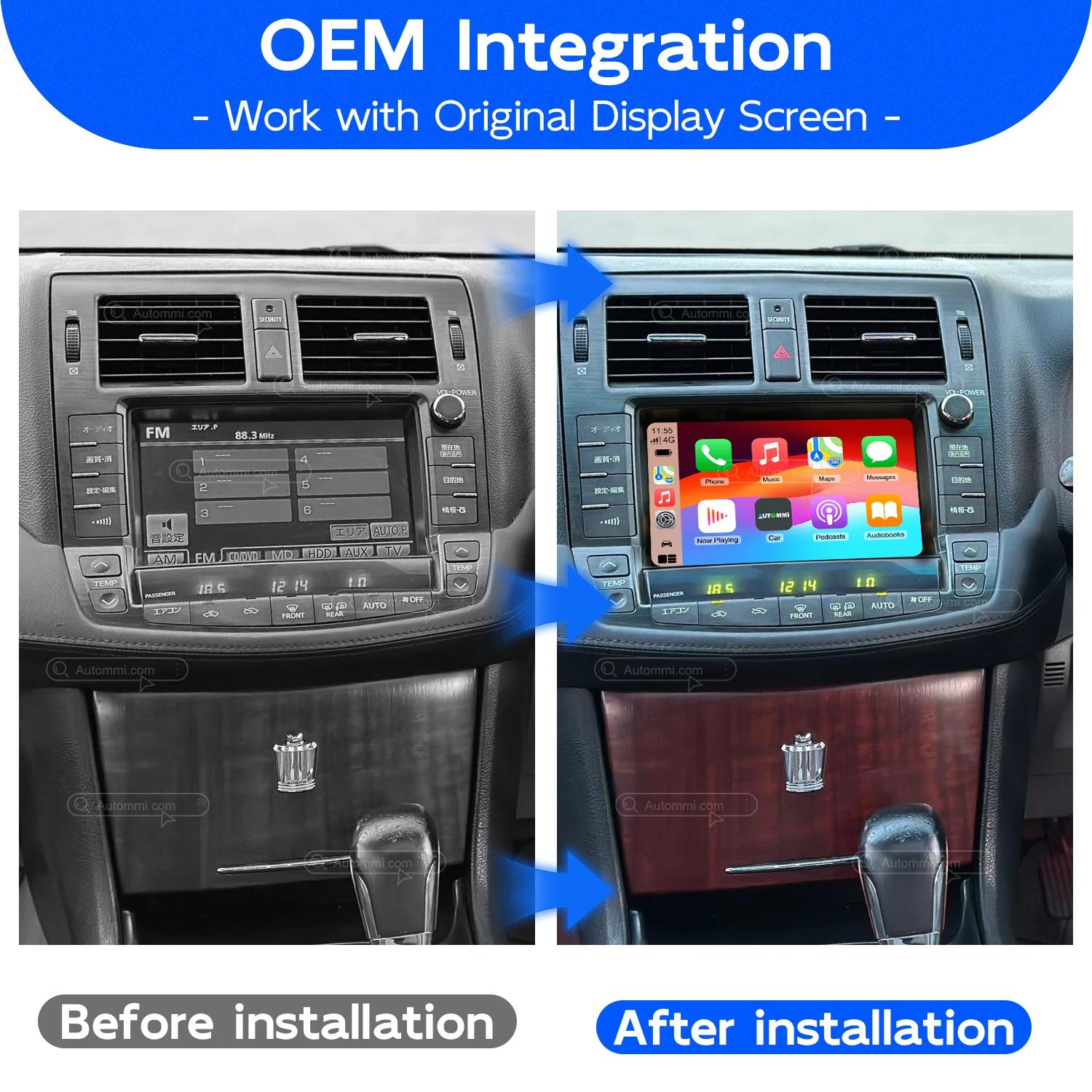 Crown Hybrid GWS204 OEM Head Units - Wireless Carplay & Android Auto