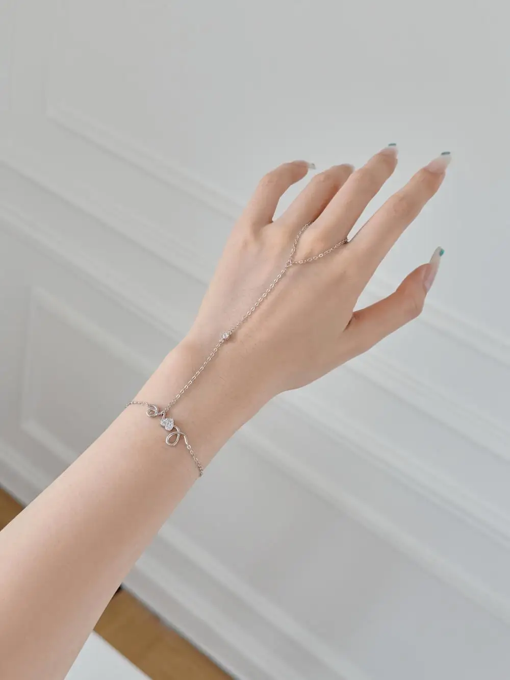 KAKODIY 18K gold plated heart pendant chain women's bracelet 925 sterling silver jewelry bracelet detail 1