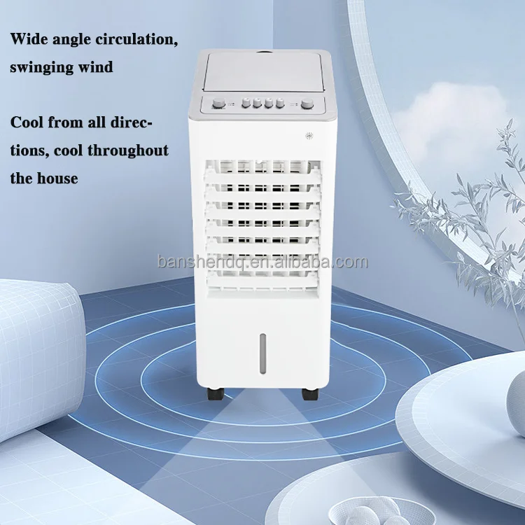 New Mini Air Conditioner Fan Humidifier Fan Remote Control Air Cooler Fan With Caster Wheel