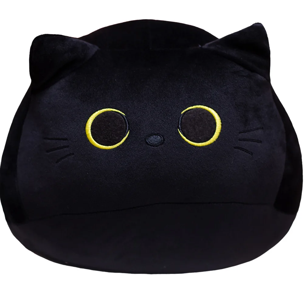 New 3d Black Black Cat Stuffed Animal Children Toys Cat Stuffed Animal