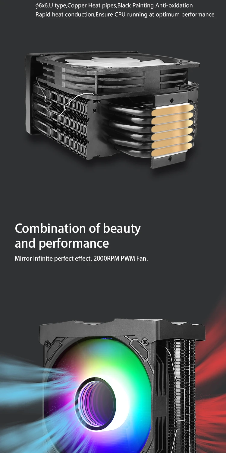 120mm 12v 5v Cpu Cooler Rgb Cooling Computer Pc Fan Rgb Radiator Cpu