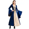 Blue [skirt with tie-up details]