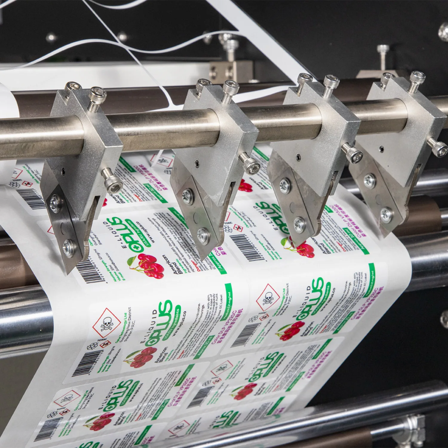 VR320X Roll Label Cutting Machine Automatic Roll Die Cutting Machine with 4pcs Cutting Head