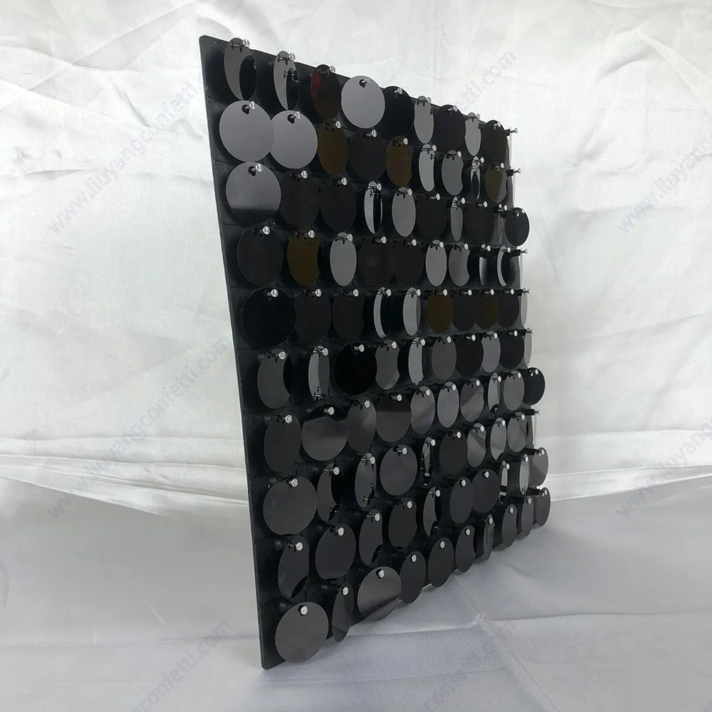 Board Disc Sequin Decorative Panel Iridescent Decoration Stand Decor 3d Mirror Effect Sparkle Multic Backdrop Black Shimmer Wall