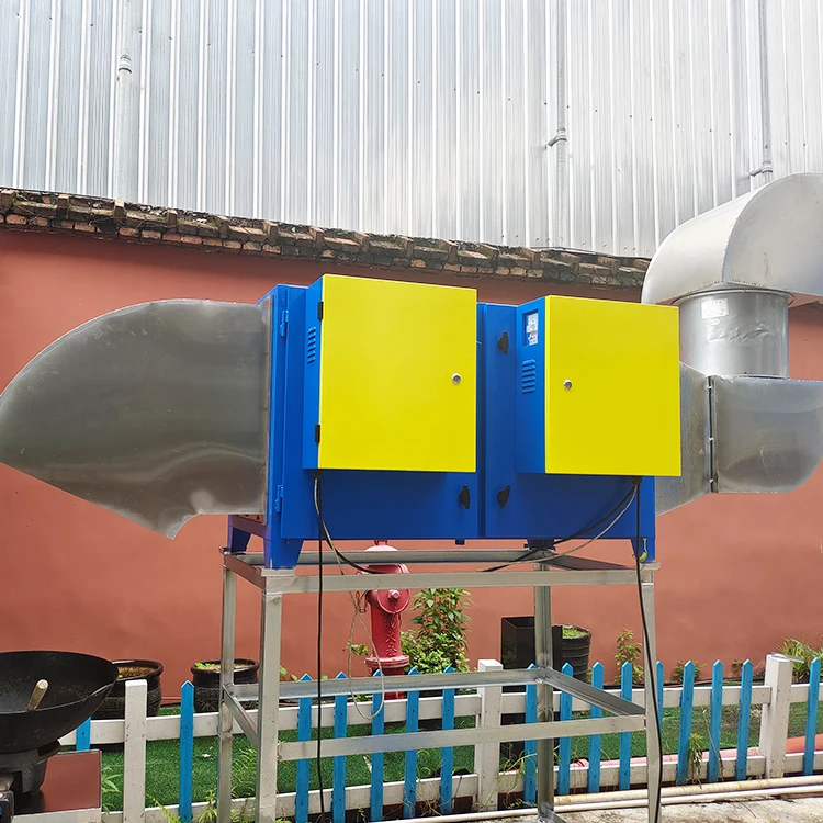 Electrostatic Precipitator ESP Smoke Filter for Restaurant Kitchen 8000CMH 95% Filtration  Oil Fume Purifier