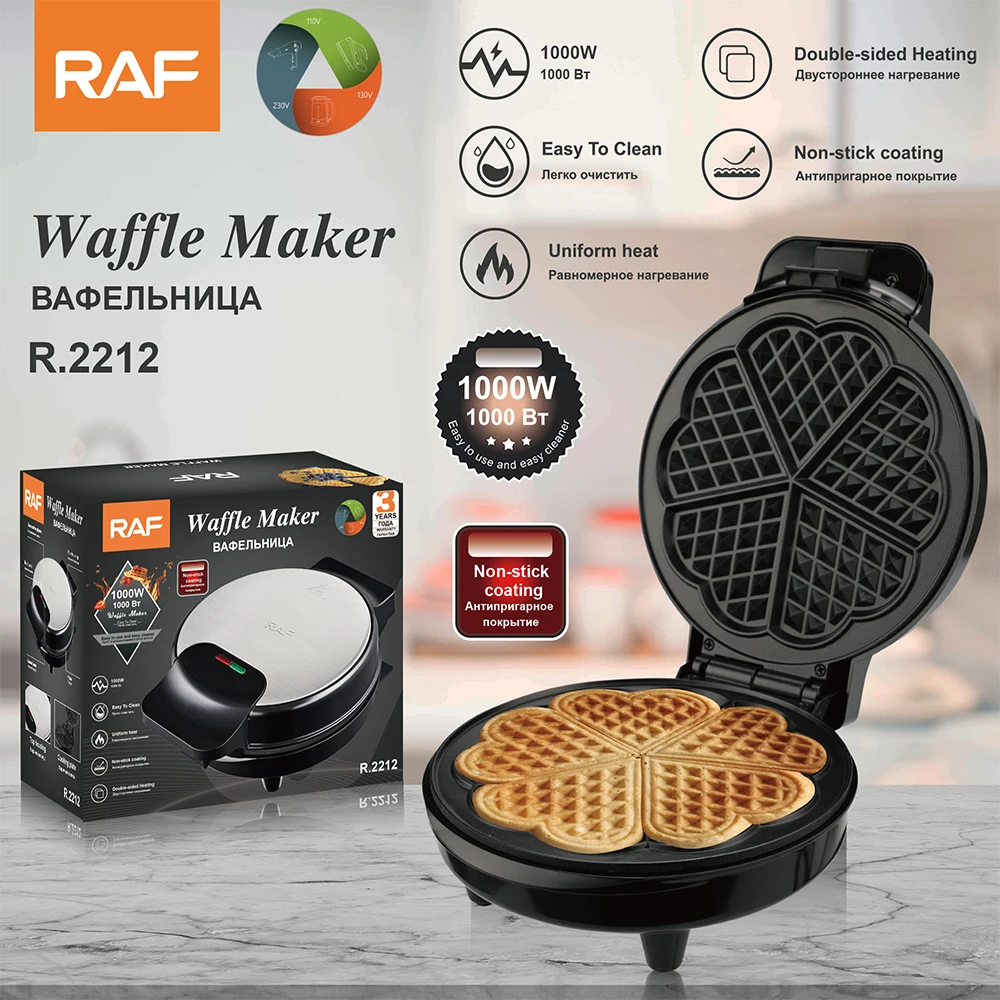 RAF New Mini Waffle Maker Machine Breakfast Waffle Makers With LED Light