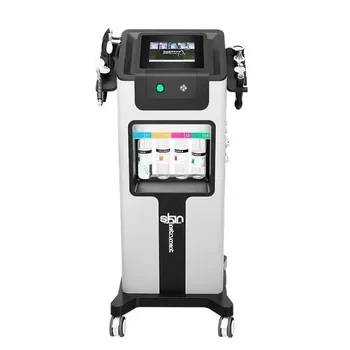 8 in 1 Multifunctional Hydra Dermabrasion Spa Machine LED Oxygen Facial Care Instrument with Peel Technology and Vacuum Feature