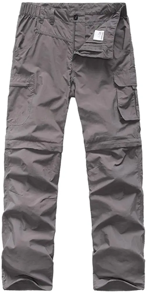 Kids Cargo Pants Boys Casual Outdoor Quick Dry Waterproof Hiking Climbing Convertible Trousers 